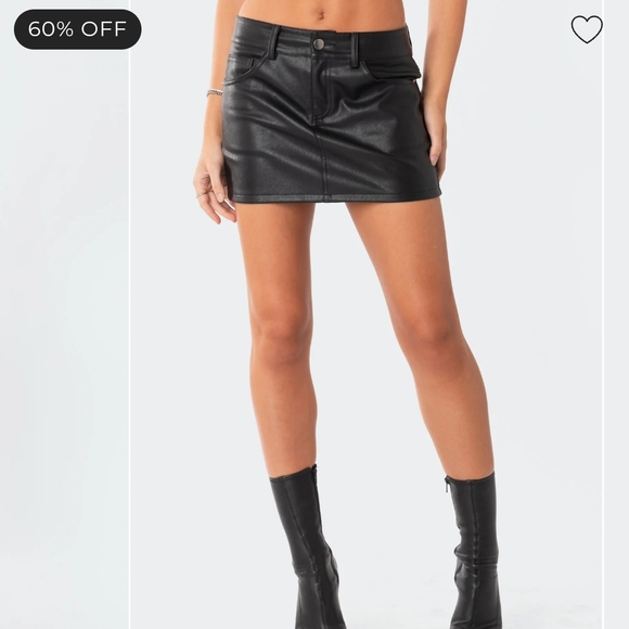 Edikted Black Pencil Mini Skirt Night Out - Picture 6 of 7